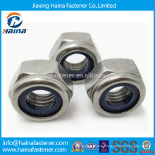 Good quality stainless steel M16 DIN985 Hex Nylon locknut